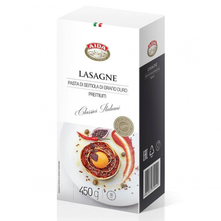 Макароны Aida "Lasagne", лазанья, 450 гр