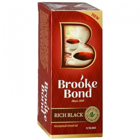Чай Brooke Bond "Насыщенный черный", 25 пакетиков