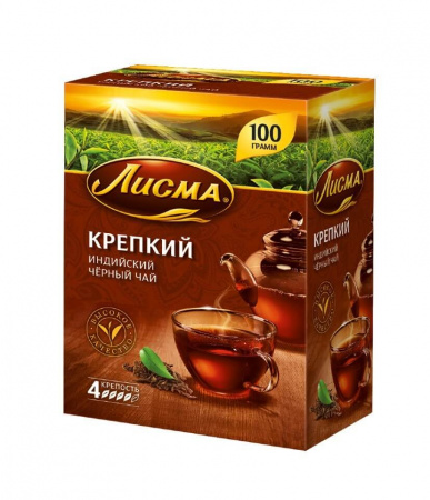Чай Лисма "Крепкий", черный листовой, 100 гр