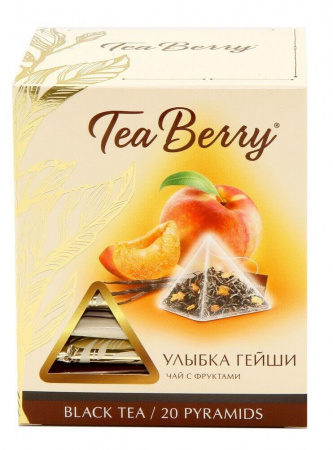 Чай Tea Berry "Улыбка гейши", черный с добавками, 20 пирамидок