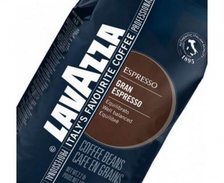 Кофе в зернах Gran Espresso, пакет 1 кг, Lavazza