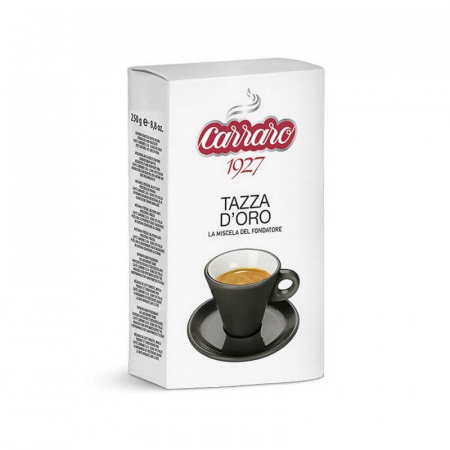 Кофе Carraro "Tazza d`oro", молотый, картонная коробка, 250 гр
