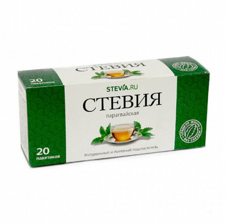 Чай Stevia.ru "Стевия", в чайных фильтр-пакетиках, 20 пакетиков