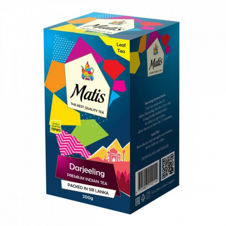 Чай Matis "Дарджилинг", черный листовой, 200 гр