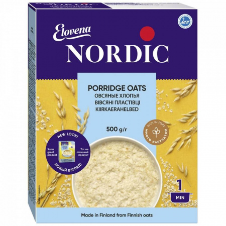 Хлопья Nordic "Овсяные", быстрого приготовления, 500 гр