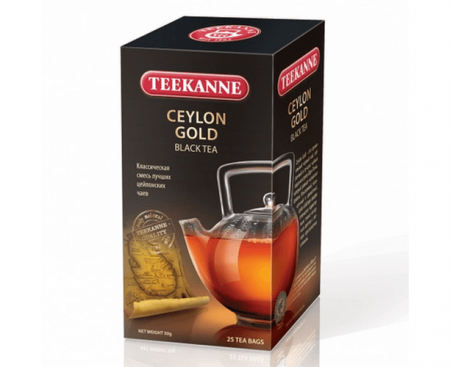 Чай черный Ceylon Gold, 25 пакетиков * 2 г, TEEKANNE