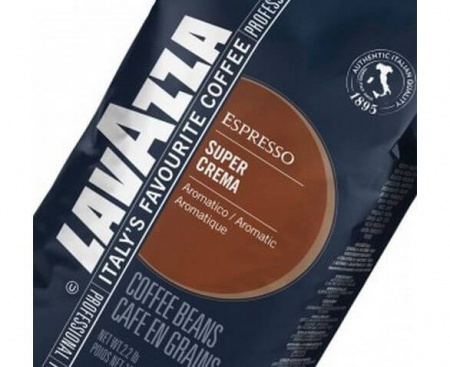 Кофе в зернах Super Crema, пакет 1 кг, Lavazza