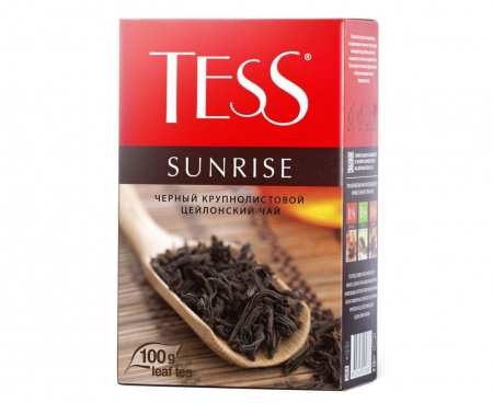 Чай черный листовой Sunrise, 100 г, Tess