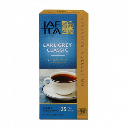 Чай Jaf Tea "Earl Grey Classic", черный с бергамотом, 25 пакетиков