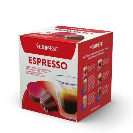 Кофе Veronese "Espresso", в капсулах для кофемашины Dolce Gusto, 10 капсул