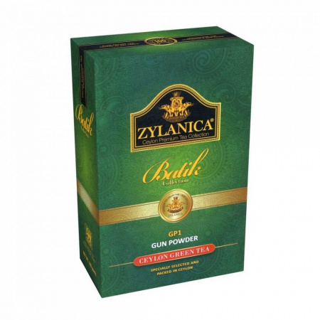 Чай Zylanica Batik Collection, зелёный листовой, Gun Powder, GP1, 100 гр