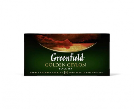 Чай черный Golden Ceylon, 25 пакетиков, Greenfield