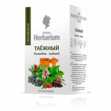 Чай Konigin Herbarium "Таежный", зеленый с добавками, 20 сашетов