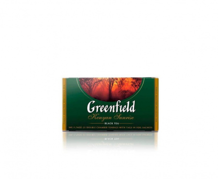 Чай черный Kenyan Sunrise, 25 пакетиков, Greenfield