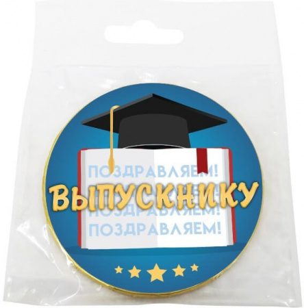 Шоколад Chokocat "Выпускнику. Книга", молочный, медаль, 25 гр