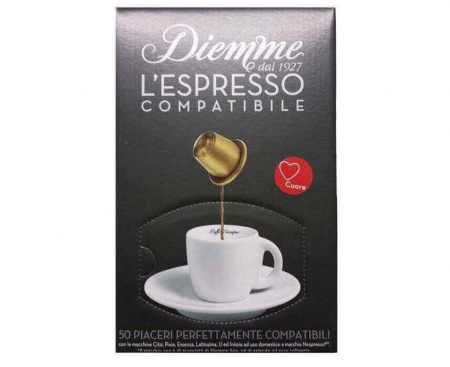 Кофе в капсулах L`espresso Cuore, 50 капсул (для Nespresso), Diemme