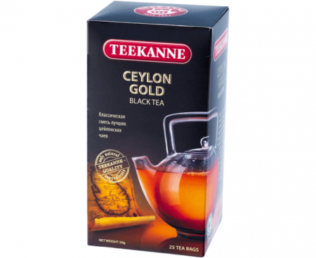 Чай черный Ceylon Gold, 25 пакетиков * 2 г, TEEKANNE