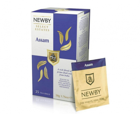 Чай черный Assam, 25 пакетиков, Newby